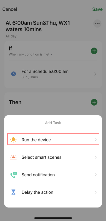 Create Scene screen